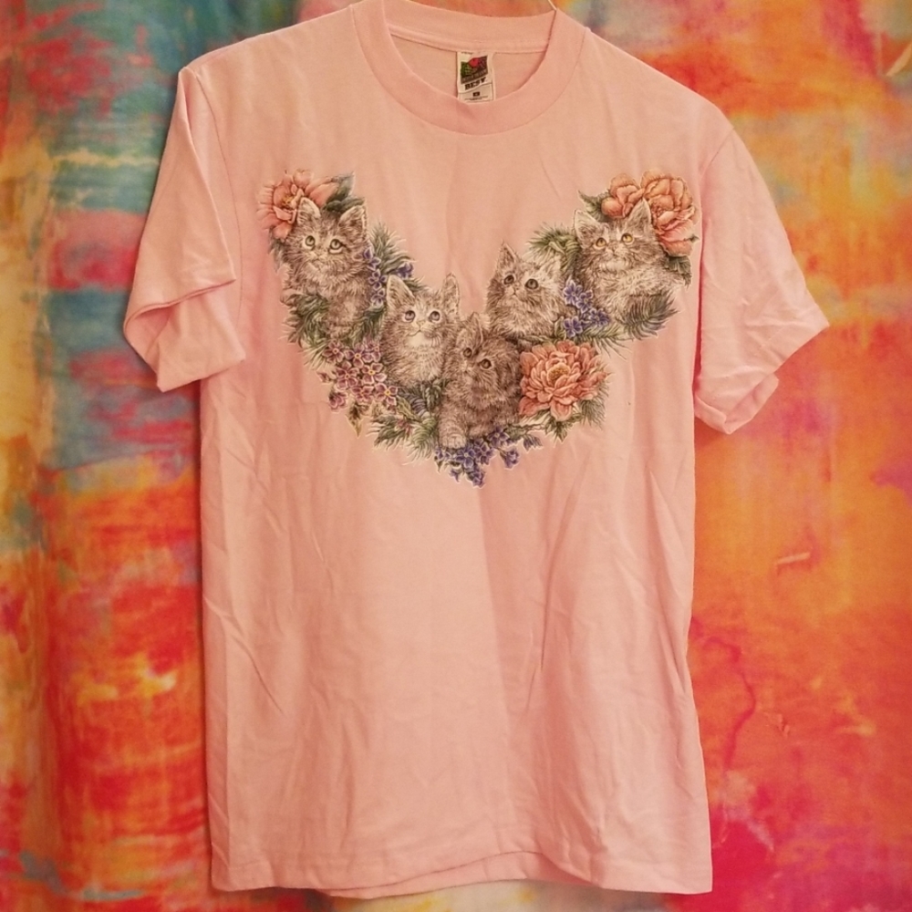 Vintage kitten tee